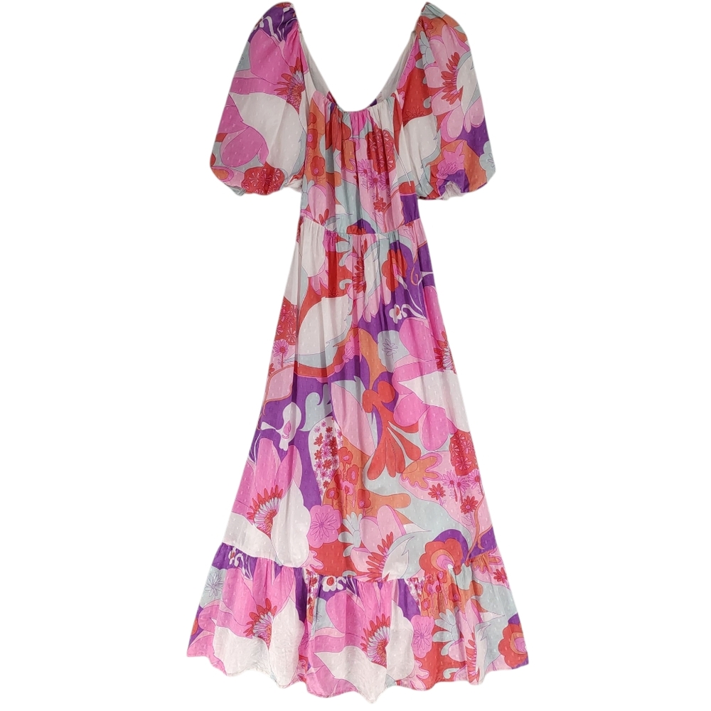 Antik Batik Pink Bahia Knoty Cutout Maxi Dress - Picture 3 of 8